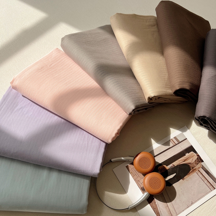 91家纺网 家纺一手货源 找家纺 蜜宿 2025新款A类全棉人字纹床单 组合图