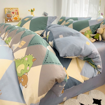 91家纺网 家纺一手货源 找家纺 （总）依庭 2025新款全棉印花花卉款四件套单品系列-单被套