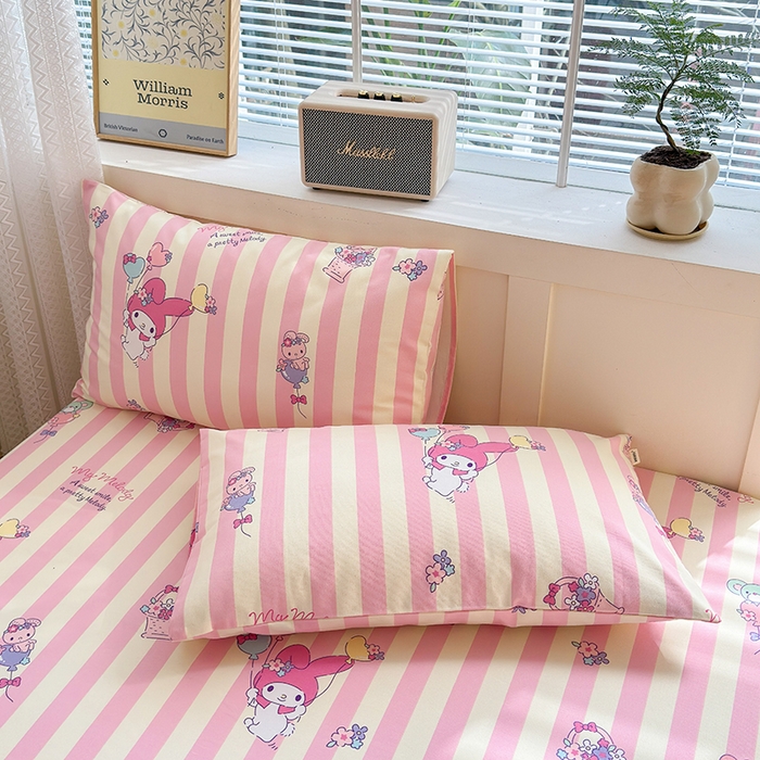 91家纺网 家纺一手货源 找家纺 吉象家纺 2025新款老粗布三件套-床单款 美乐蒂