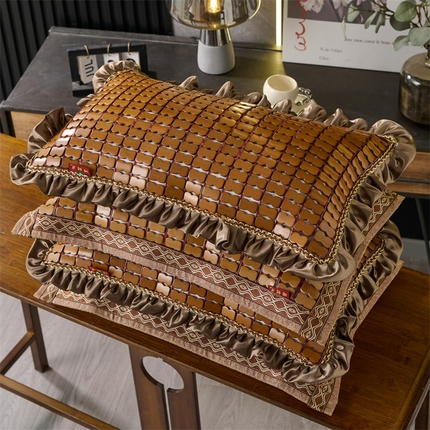 91家纺网 家纺一手货源 找家纺 （总）仁宇枕业 2025新款新品天然竹席麻将凉枕夏季款竹席荞麦枕头枕芯