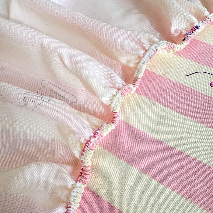 91家纺网 家纺一手货源 找家纺 2025新款老粗布三件套-床笠款 美乐蒂