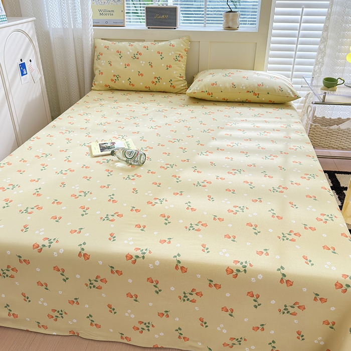 91家纺网 家纺一手货源 找家纺 吉象家纺 2025新款老粗布三件套-床单款 繁花