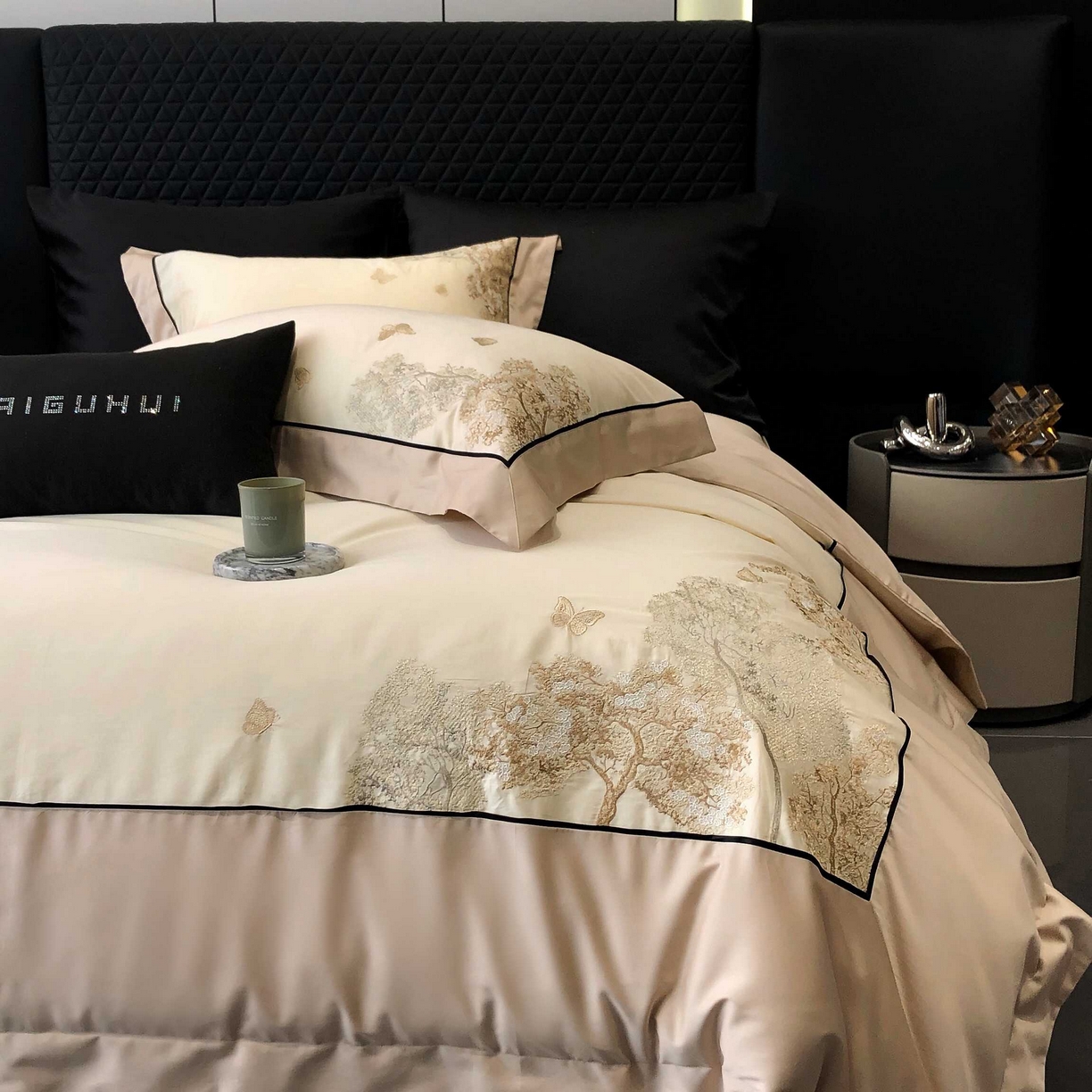 91家纺网 家纺一手货源 找家纺 （总）太古汇家居 2025年长绒棉高定绣花四件套-“春日来信”系列