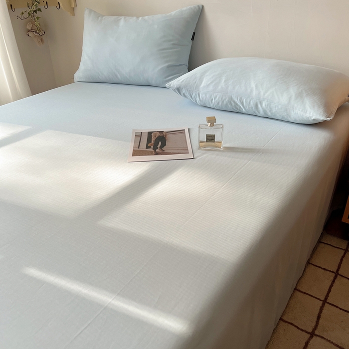 91家纺网 家纺一手货源 找家纺 蜜宿 2025新款A类全棉人字纹床单 床单：樱兰