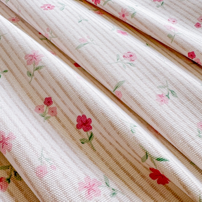 91家纺网 家纺一手货源 找家纺 吉象家纺 2025新款老粗布三件套-床单款 花遇