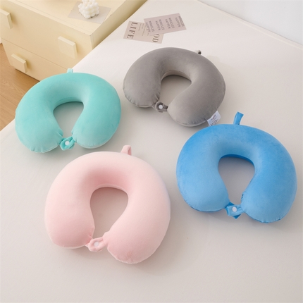 91家纺网 家纺一手货源 找家纺 大熊枕芯 2025新款u型记忆棉枕枕头枕芯 u型记忆枕-粉30*30*10cm