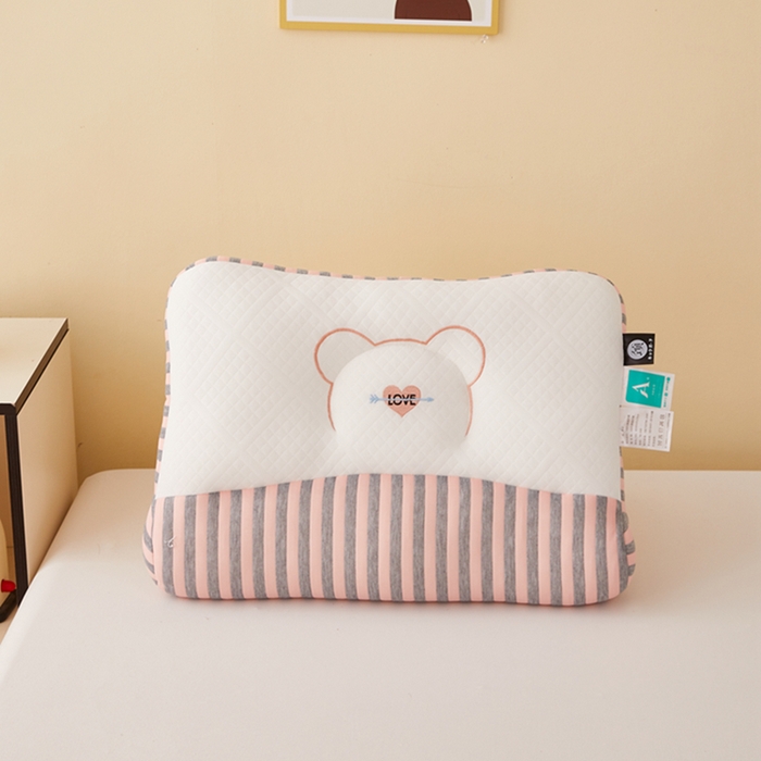 91家纺网 家纺一手货源 找家纺 （总）幸运草 2025新款针织可爱猫耳朵反牵引颈椎枕头  学生宿舍枕芯