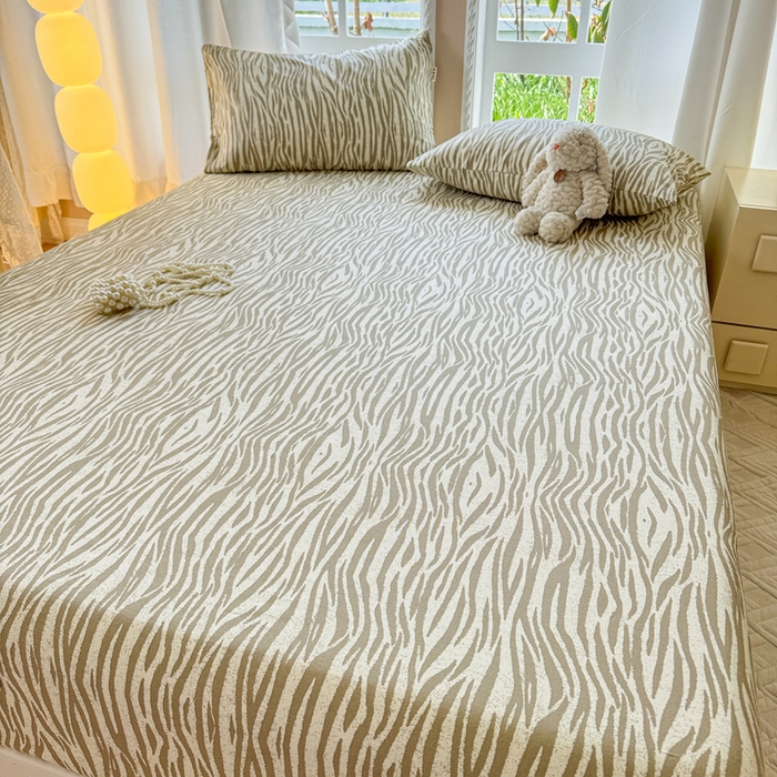 91家纺网 家纺一手货源 找家纺 （总）2025新款老粗布三件套-床笠款