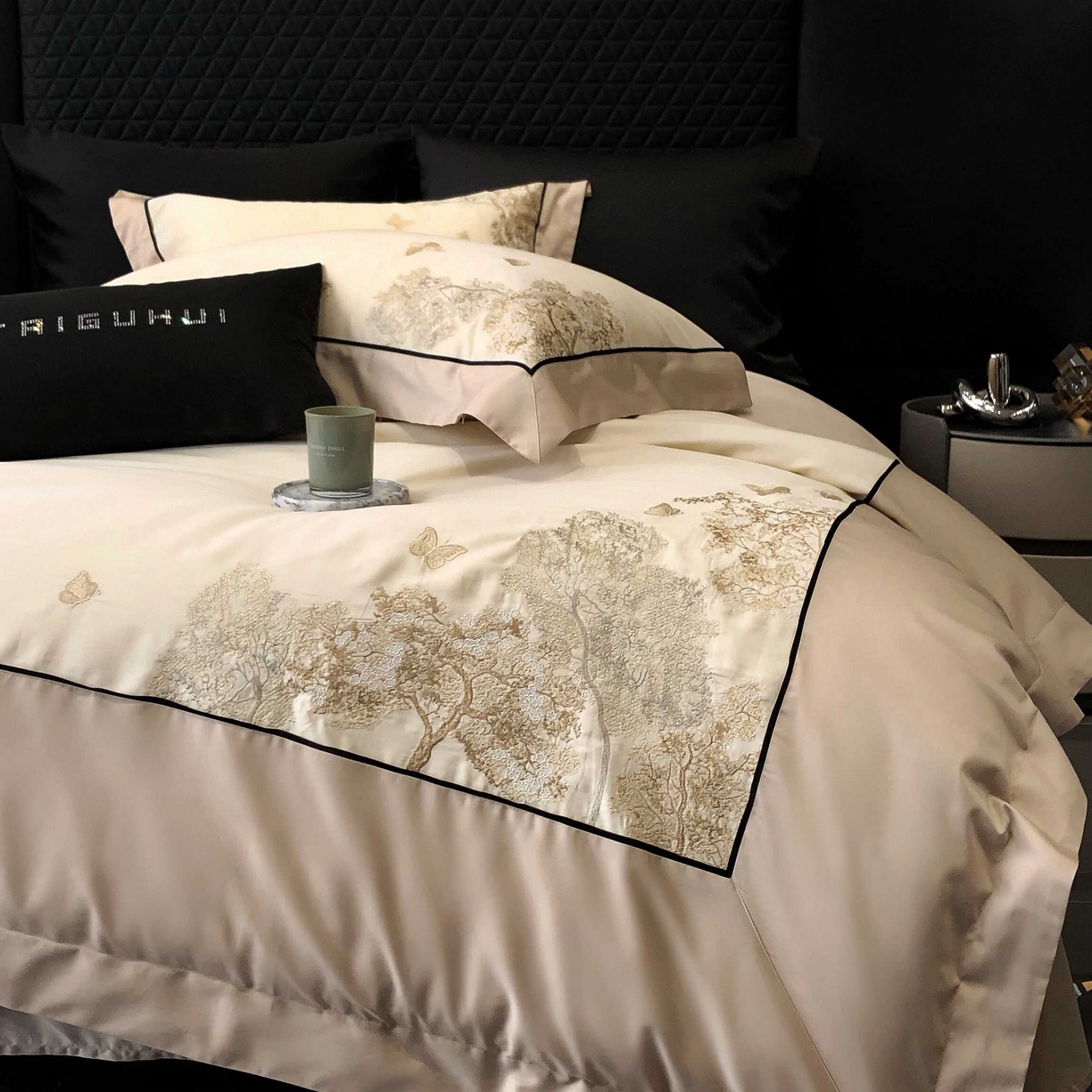 91家纺网 家纺一手货源 找家纺 （总）太古汇家居 2025年长绒棉高定绣花四件套-“春日来信”系列