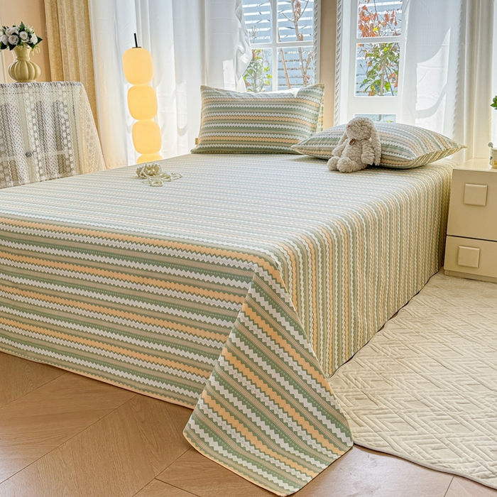 91家纺网 家纺一手货源 找家纺 吉象家纺 2025新款老粗布三件套-床单款 拿坡里