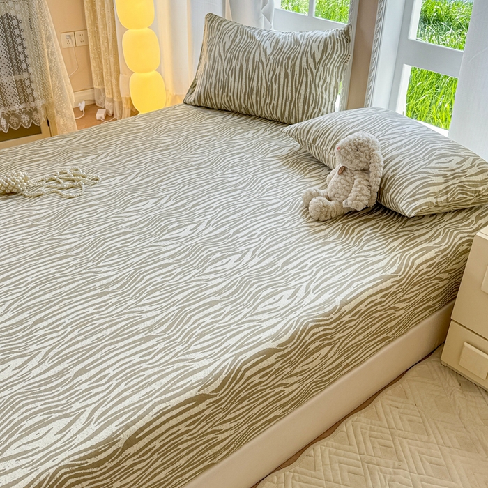 91家纺网 家纺一手货源 找家纺 （总）2025新款老粗布三件套-床笠款