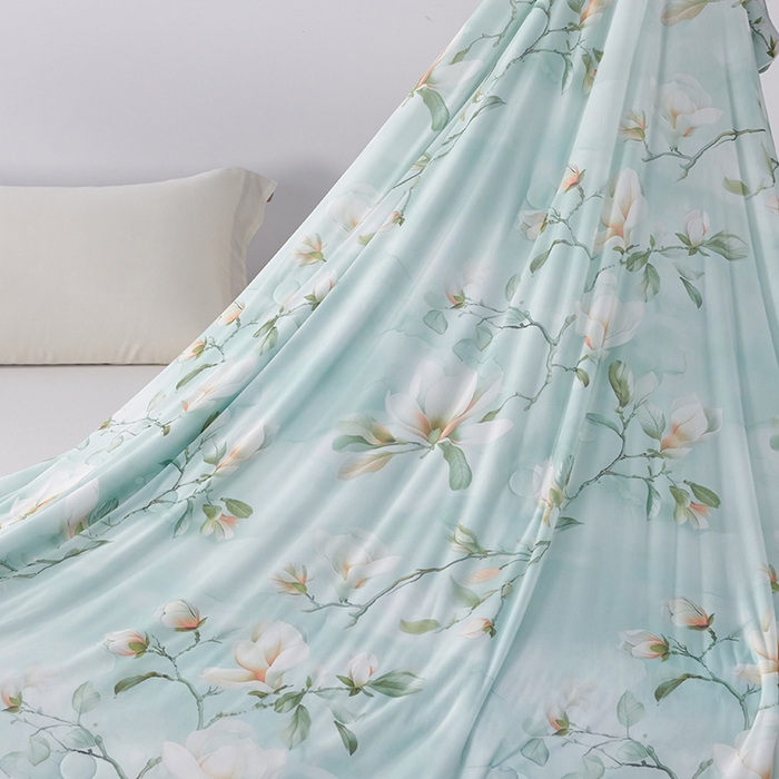 91家纺网 家纺一手货源 找家纺 好老表被业 2025新款亲肤舒适3D印花凉感丝夏被夏凉被空调被 朝花夕拾