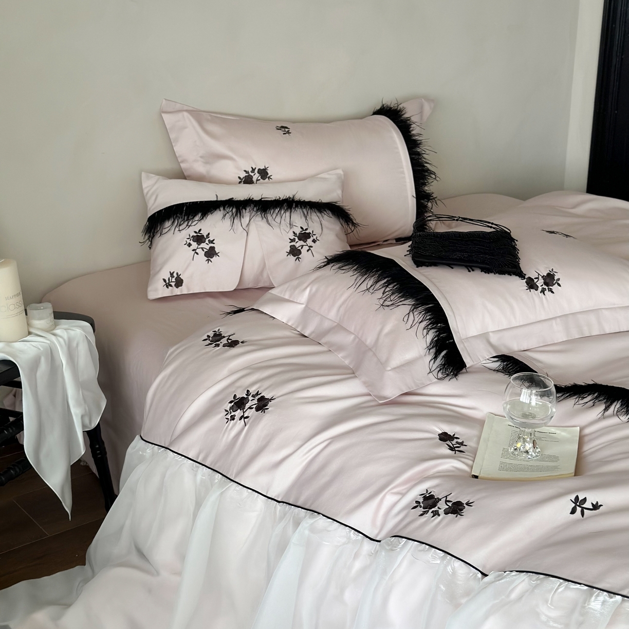 91家纺网 家纺一手货源 找家纺 （总）江涞 2025新款高端刺绣四件套-羽梦