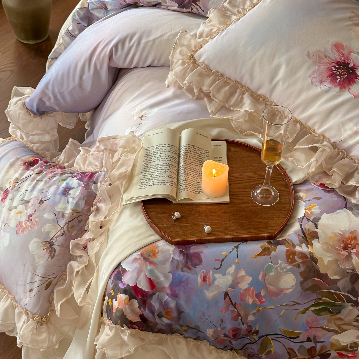 91家纺网 家纺一手货源 找家纺 （总）江涞 2025新款高端数码印花四件套-漾花