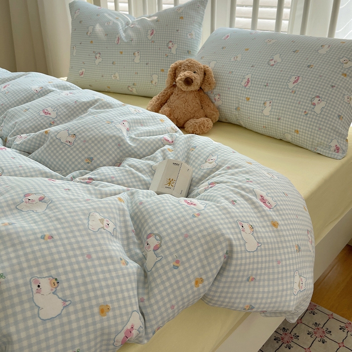 91家纺网 家纺一手货源 找家纺 （总）瑞莱 2025夏季新款全棉纯棉有氧双层纱四件套