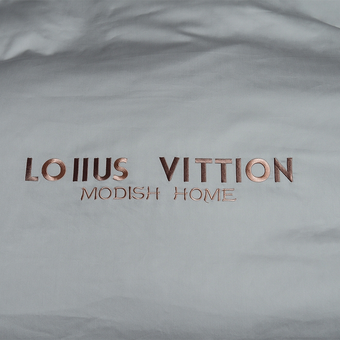 91家纺网 家纺一手货源 找家纺 瑞驰家纺 2025新款长绒棉纯棉绣花四件套-棋盘格系列 棋盘格-高级灰