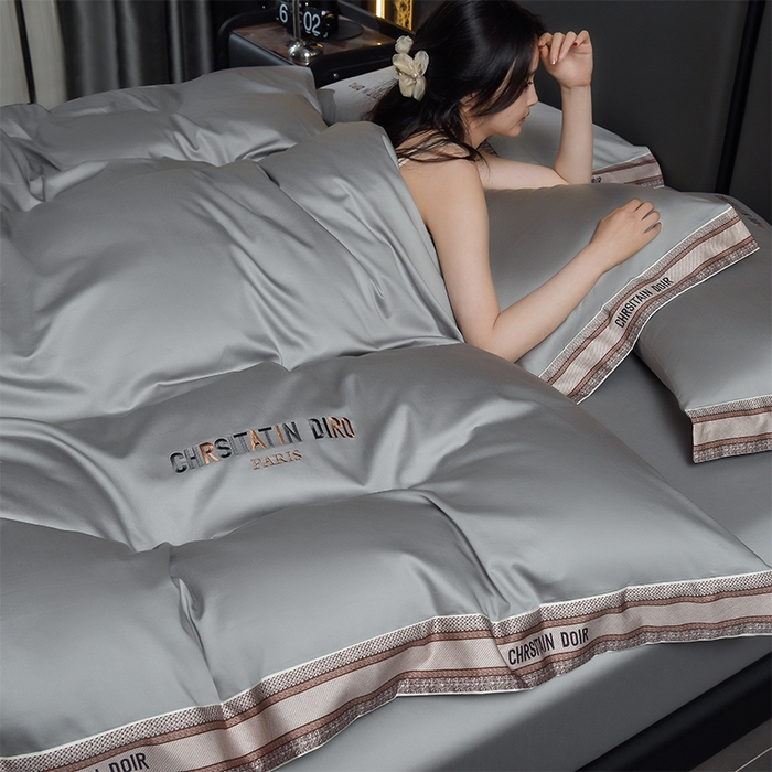 91家纺网 家纺一手货源 找家纺 （总）瑞驰家纺 2025新款长绒棉纯棉绣花四件套-莱桉系列