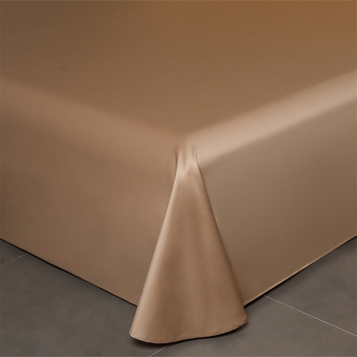 91家纺网 家纺一手货源 找家纺 瑞驰家纺 2025新款长绒棉纯棉绣花四件套-棋盘格系列 棋盘格-米黄咖