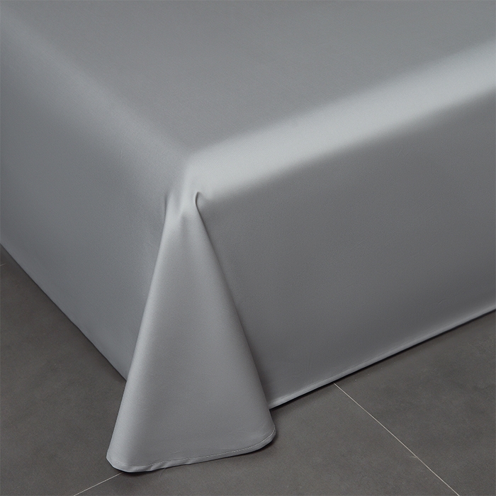 91家纺网 家纺一手货源 找家纺 瑞驰家纺 2025新款长绒棉纯棉绣花四件套-莱桉系列 莱桉-朵拉灰