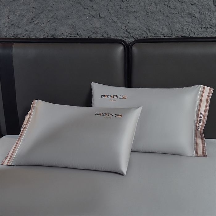 91家纺网 家纺一手货源 找家纺 瑞驰家纺 2025新款长绒棉纯棉绣花四件套-莱桉系列 莱桉-朵拉灰