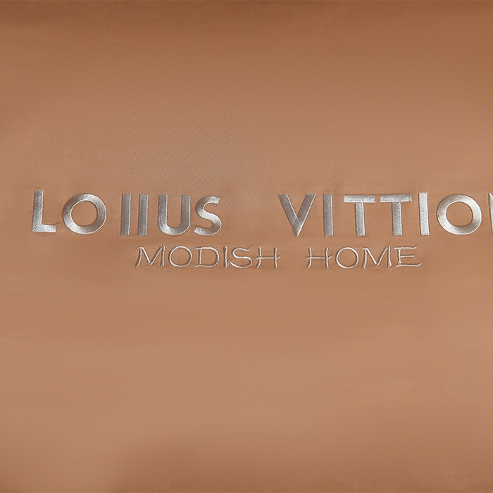 91家纺网 家纺一手货源 找家纺 瑞驰家纺 2025新款长绒棉纯棉绣花四件套-棋盘格系列 棋盘格-摩卡橙