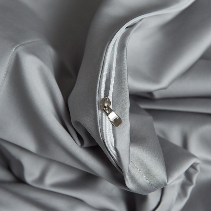 91家纺网 家纺一手货源 找家纺 瑞驰家纺 2025新款长绒棉纯棉绣花四件套-莱桉系列 莱桉-朵拉灰