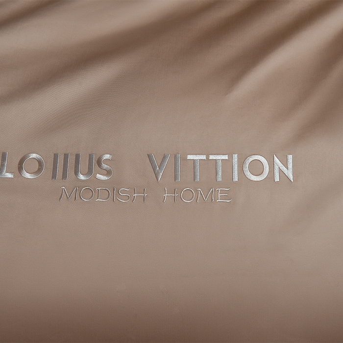 91家纺网 家纺一手货源 找家纺 瑞驰家纺 2025新款长绒棉纯棉绣花四件套-棋盘格系列 棋盘格-中咖