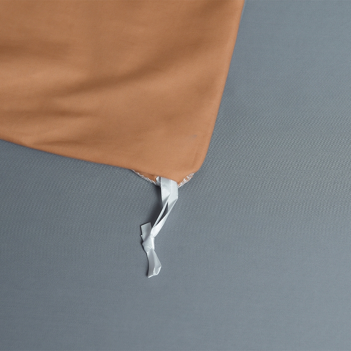 91家纺网 家纺一手货源 找家纺 瑞驰家纺 2025新款长绒棉纯棉绣花四件套-莱桉系列 莱桉-棕橙