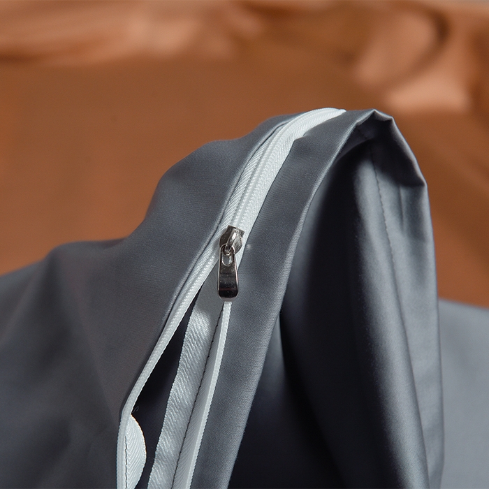 91家纺网 家纺一手货源 找家纺 瑞驰家纺 2025新款长绒棉纯棉绣花四件套-莱桉系列 莱桉-棕橙