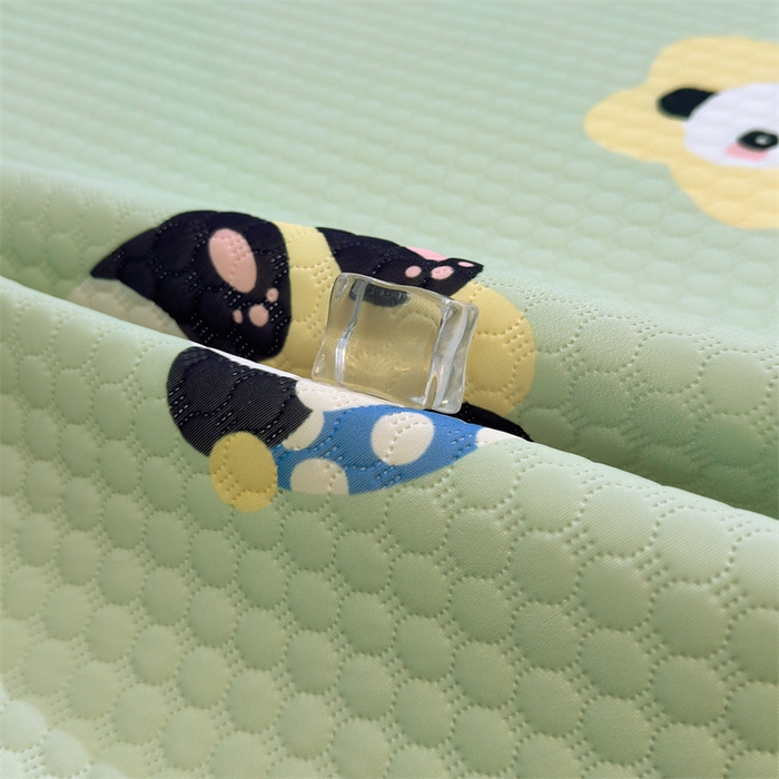 91家纺网 家纺一手货源 找家纺 喜居 2025新款A类印花凉感豆豆三明治复合款凉席席子 三明治复合款-小熊猫