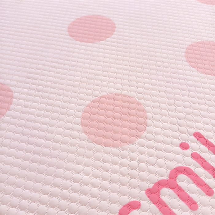 91家纺网 家纺一手货源 找家纺 喜居 2025新款A类印花凉感豆豆三明治复合款凉席席子 三明治复合款-微笑粉