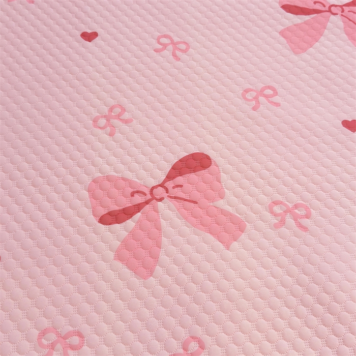 91家纺网 家纺一手货源 找家纺 喜居 2025新款A类印花凉感豆豆三明治复合款凉席席子 三明治复合款-粉色之恋