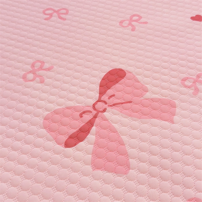 91家纺网 家纺一手货源 找家纺 喜居 2025新款A类印花凉感豆豆三明治复合款凉席席子 三明治复合款-粉色之恋