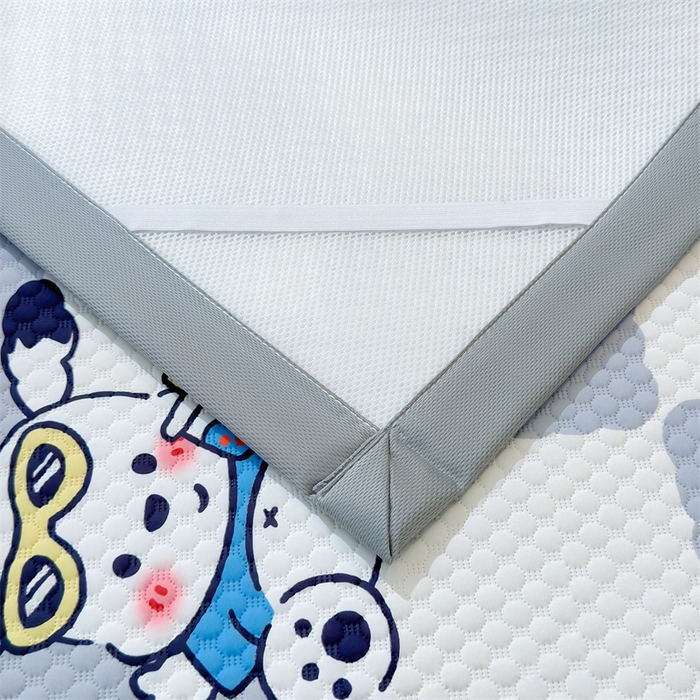 91家纺网 家纺一手货源 找家纺 喜居 2025新款A类印花凉感豆豆三明治复合款凉席席子 三明治复合款-欢乐狗