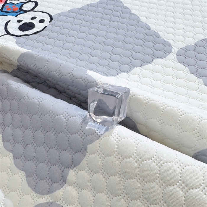 91家纺网 家纺一手货源 找家纺 喜居 2025新款A类印花凉感豆豆三明治复合款凉席席子 三明治复合款-欢乐狗