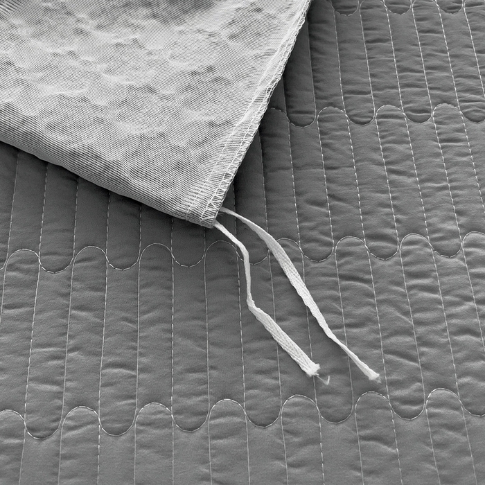 91家纺网 家纺一手货源 找家纺 畅畅家纺 2025新款时尚柔软水洗棉床盖被套四件套 绅士灰