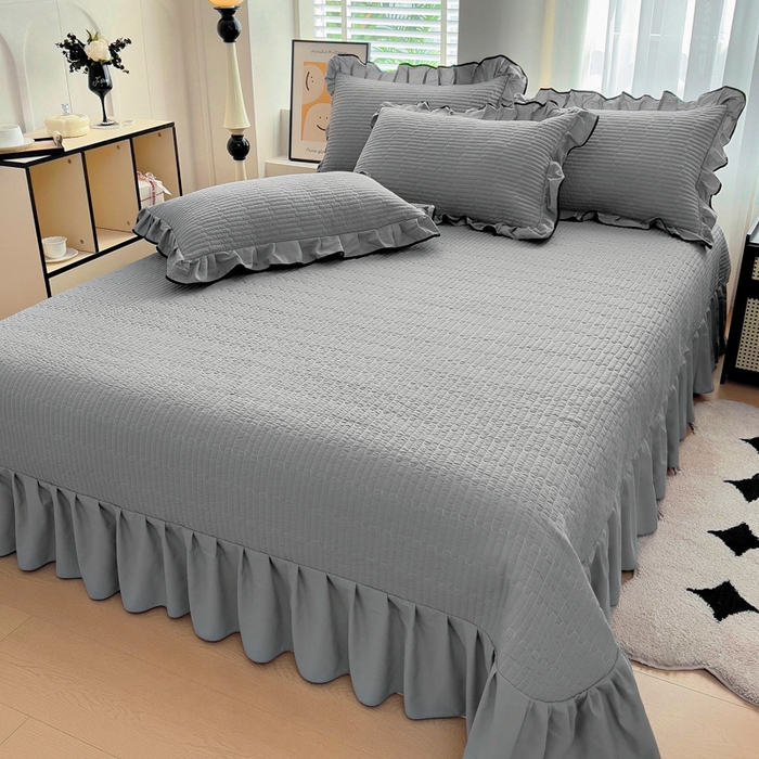 91家纺网 家纺一手货源 找家纺 畅畅家纺 2025新款春夏A类法式公主风夏被夏凉被空调被四件套-爱丽莎 爱丽莎绅士灰