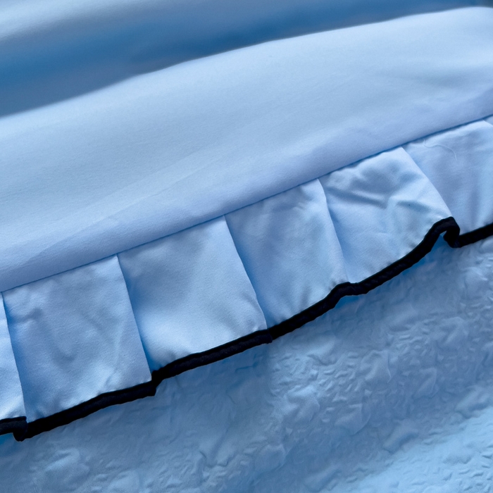 91家纺网 家纺一手货源 找家纺 畅畅家纺 2025新款春夏A类法式公主风夏被夏凉被空调被四件套-爱丽莎 爱丽莎深蓝