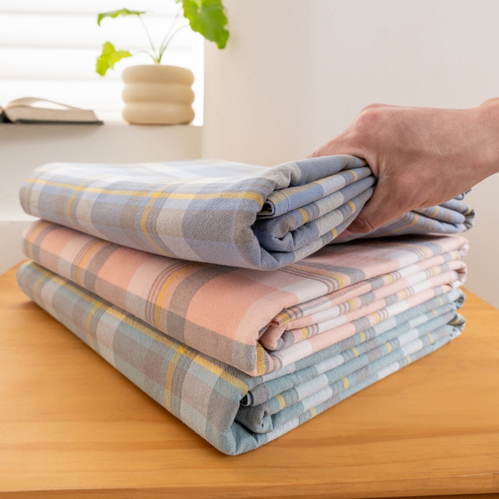 91家纺网 家纺一手货源 找家纺 （总）居美良品 2025新款色织细纱老粗布100%全棉纯棉水洗棉系列被套单件-单被套