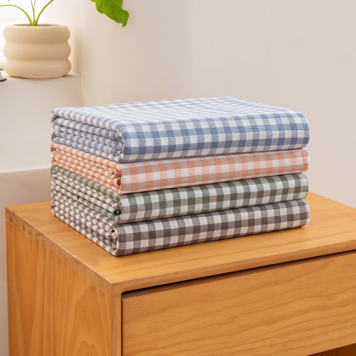 91家纺网 家纺一手货源 找家纺 （总）居美良品 2025新款色织细纱老粗布100%全棉纯棉水洗棉系列被套单件-单被套