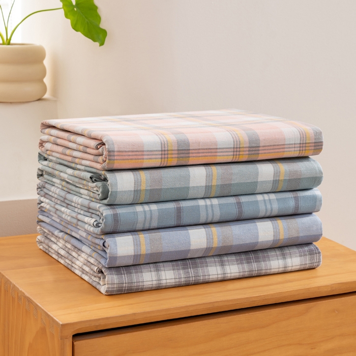 91家纺网 家纺一手货源 找家纺 （总）居美良品 2025新款色织细纱老粗布100%全棉纯棉水洗棉系列被套单件-单被套