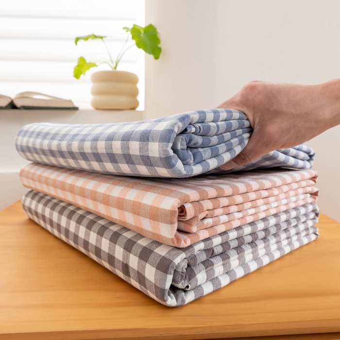 91家纺网 家纺一手货源 找家纺 （总）居美良品 2025新款色织细纱老粗布100%全棉纯棉水洗棉系列被套单件-单被套