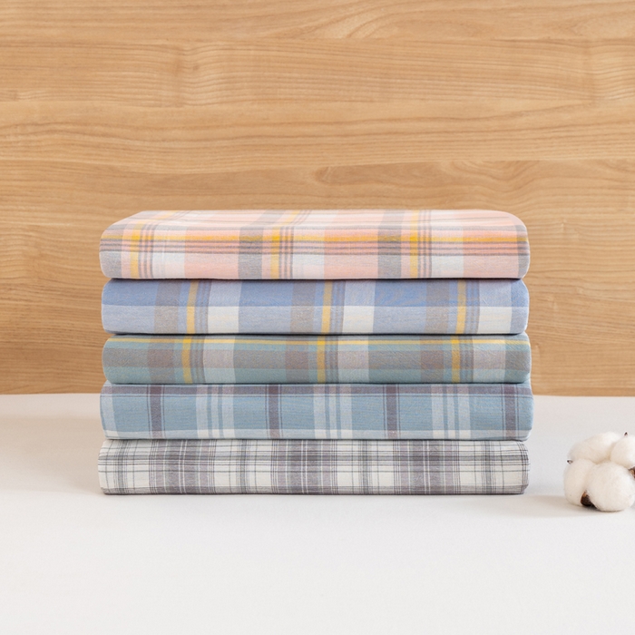 91家纺网 家纺一手货源 找家纺 （总）居美良品 2025新款色织细纱老粗布100%全棉纯棉水洗棉系列被套单件-单被套