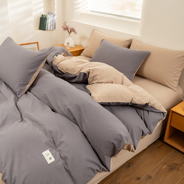 91家纺网 家纺一手货源 找家纺 （总）居美良品 2025新款色织细纱老粗布100%全棉纯棉水洗棉系列被套单件-单被套