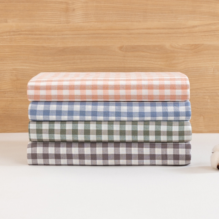 91家纺网 家纺一手货源 找家纺 居美良品 2025新款色织细纱老粗布100%全棉纯棉水洗棉系列被套单件-单被套 叠拍图仅供展示