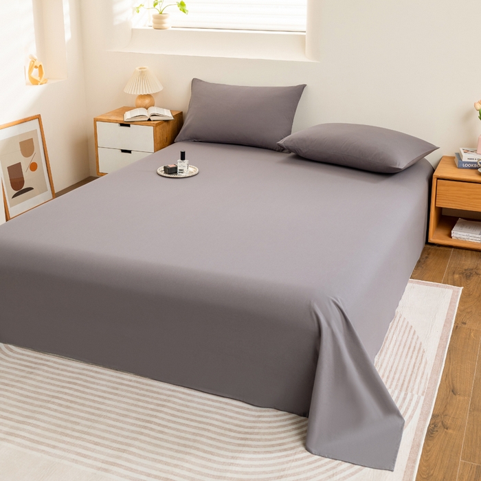 91家纺网 家纺一手货源 找家纺 居美良品 2025新款色织细纱老粗布100%全棉纯棉水洗棉系列被套单件-单被套 灰小格