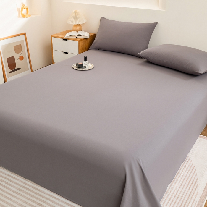 91家纺网 家纺一手货源 找家纺 居美良品 2025新款色织细纱老粗布100%全棉纯棉水洗棉系列被套单件-单被套 灰小格