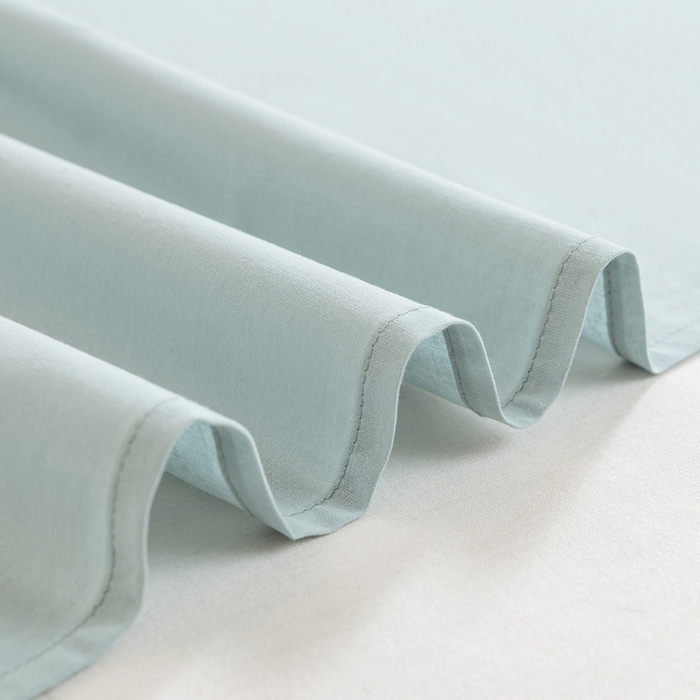 91家纺网 家纺一手货源 找家纺 居美良品 2025新款色织细纱老粗布100%全棉纯棉水洗棉系列被套单件-单被套 静雅-绿