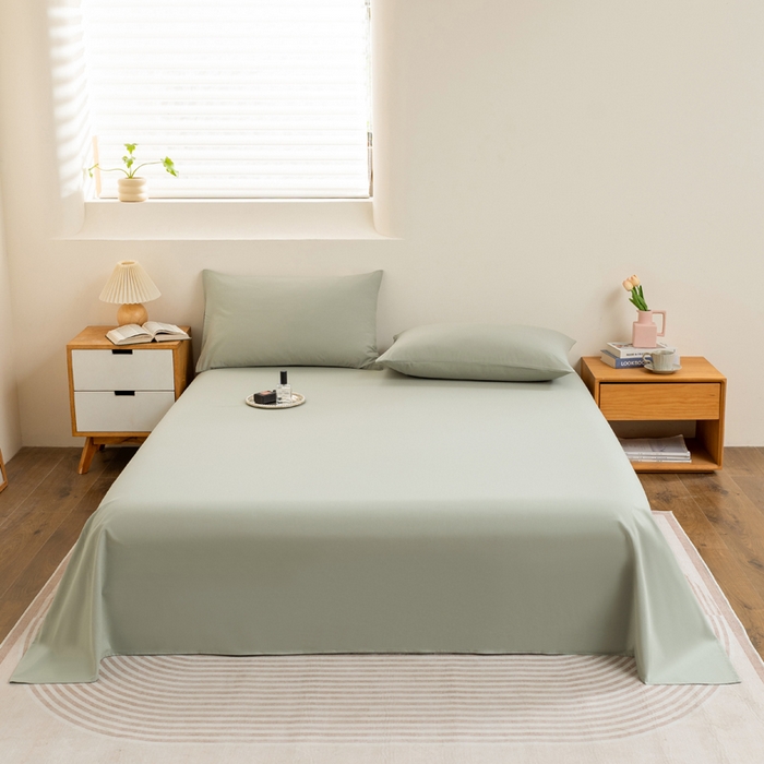 91家纺网 家纺一手货源 找家纺 居美良品 2025新款色织细纱老粗布100%全棉纯棉水洗棉系列被套单件-单被套 绿小格