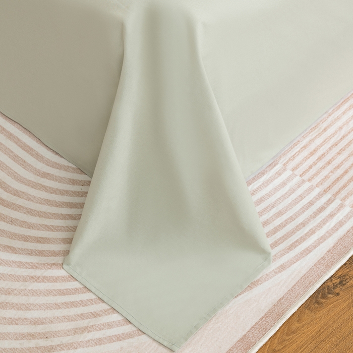 91家纺网 家纺一手货源 找家纺 居美良品 2025新款色织细纱老粗布100%全棉纯棉水洗棉系列被套单件-单被套 绿小格